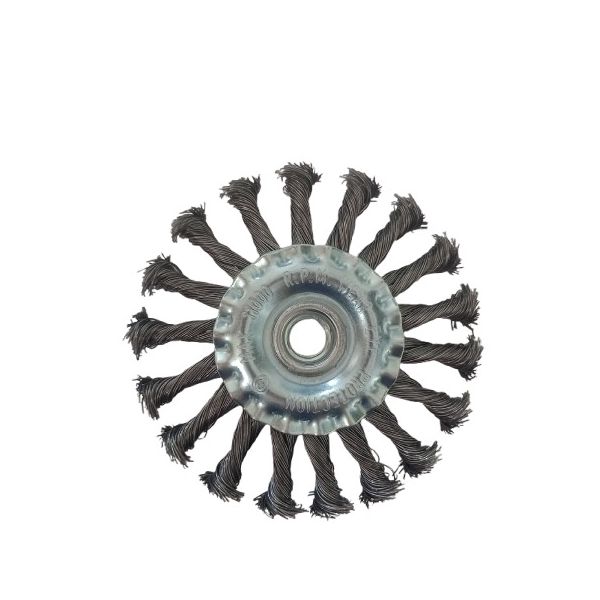 ESCOVA CIRCULAR AÇO CARB. TRANCADO 4.1/2" X 1/2" X M14" - IMPORTADA