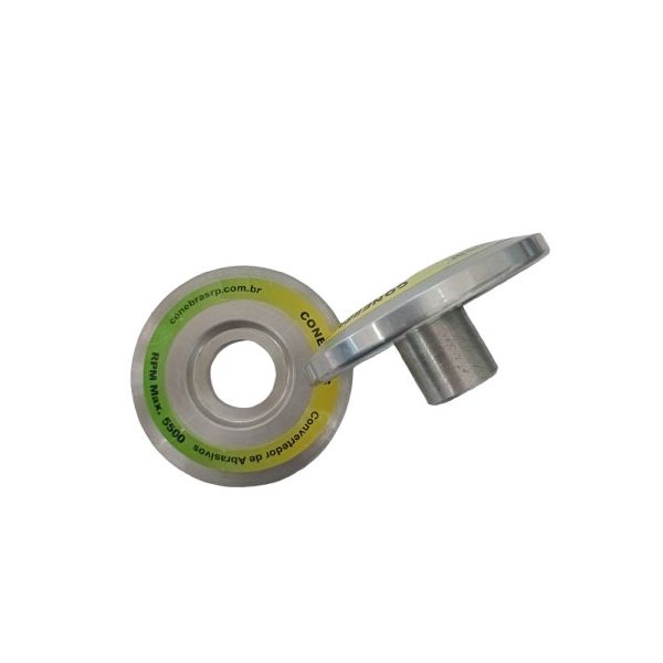 SUPORTE ALUMINIO FLANGE 46MM R/ M14 POLITRIZ P/ RODA 150 X 25MM