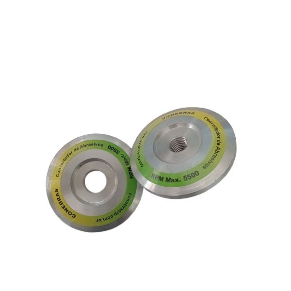 SUPORTE ALUMINIO FLANGE 46MM R/ M14 ESM. RETA P/ RODA 150 X 25/50MM