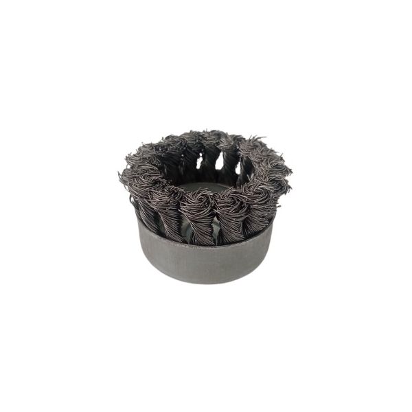 ESCOVA COPO 75MM (3") X M14 AÇO CARB. TRANCADO - AB