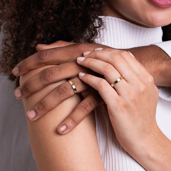 Alianças de Casamento Chanfradas Reino Unido 3mm