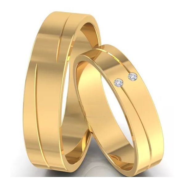 Alianças de Diamantes Goiânia 4mm