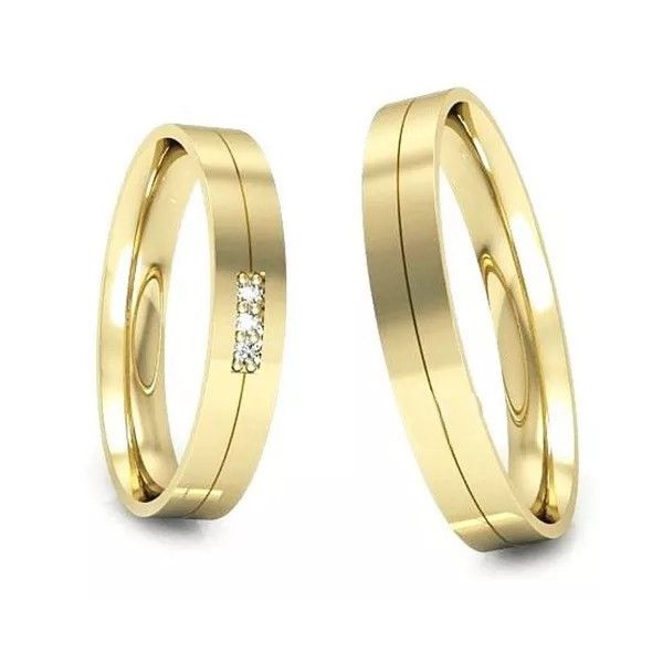 Alianças de Ouro 18k Campinas Goiânia 4mm