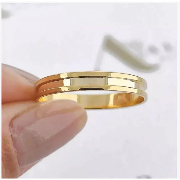 Par Alianças de Casamento Fina Ouro 18K 3mm 4g retas GOIÂNIA 