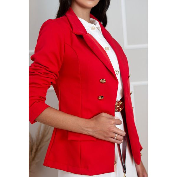 Blazer Feminino Alfaiataria Acinturado Botões Social Roupa