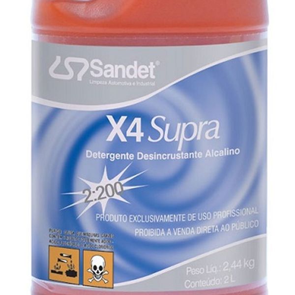 X4 Supra Detergente Desincrustante Alcalino - 5L - Sandet