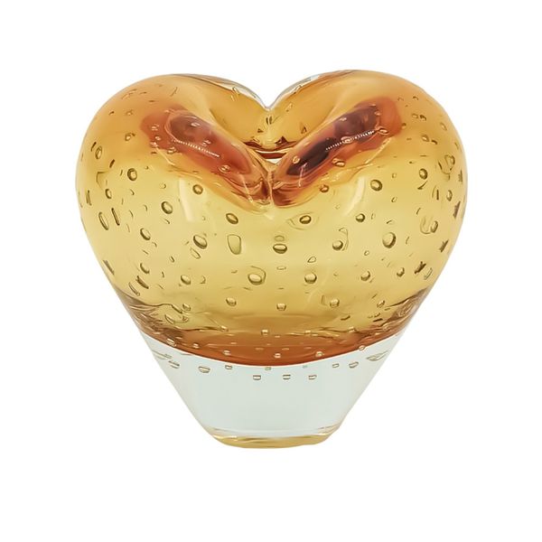 Coração Em Cristal Murano 