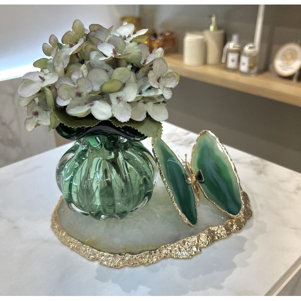 trouxinha tipo murano verde 14 cm 