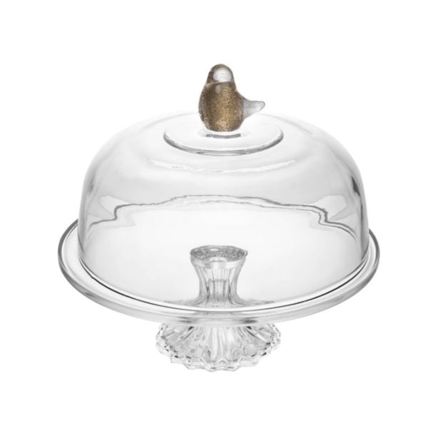 Boleira Birds em cristal 30 cm 