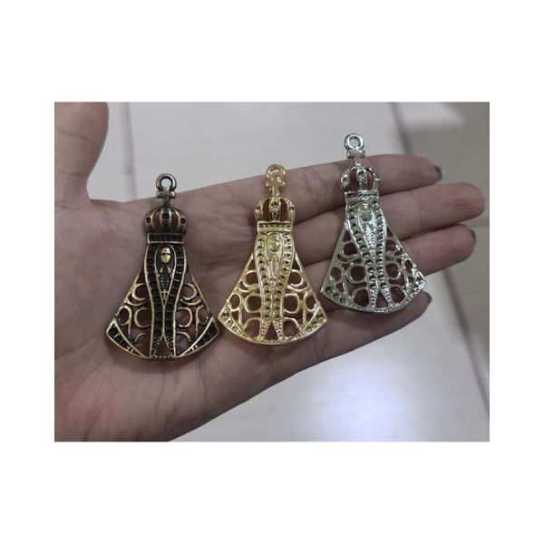 PINGENTE NOSSA SENHORA VAZADO GRANDE S STRASS ML6011 .