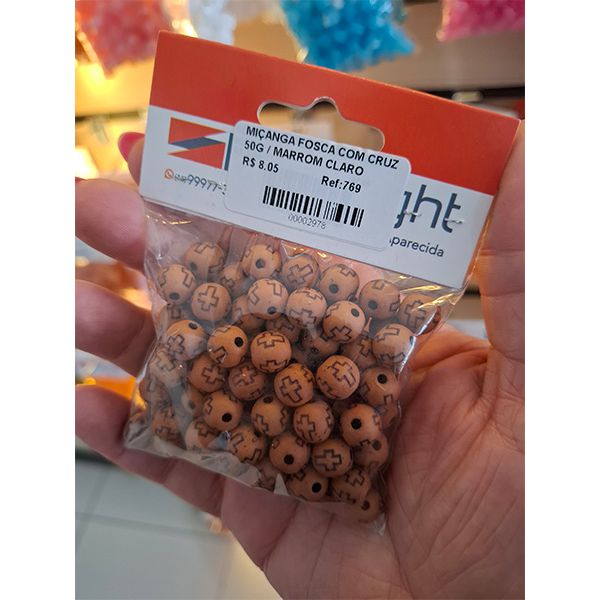 MIÇANGA FOSCA COM CRUZ 10MM 50G 769 .