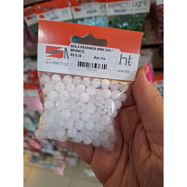 BOLA RESINADA 8MM 50G 214 .