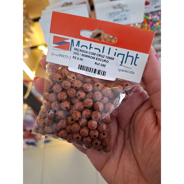 MIÇANGA COM CRUZ 10MM 50G 590 .