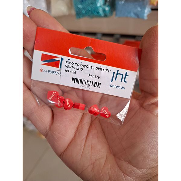 FIMO CORAÇÕES LOVE 6UN 879 .