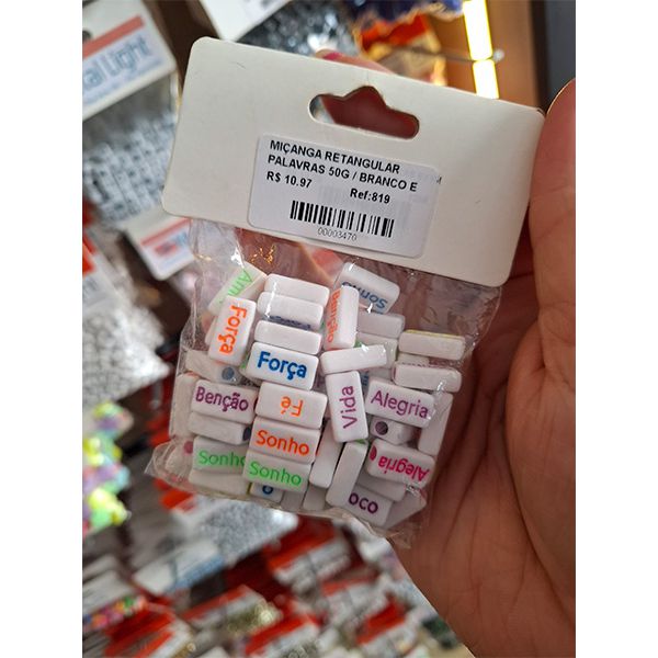 MIÇANGA RETANGULAR PALAVRAS 50G 819 .