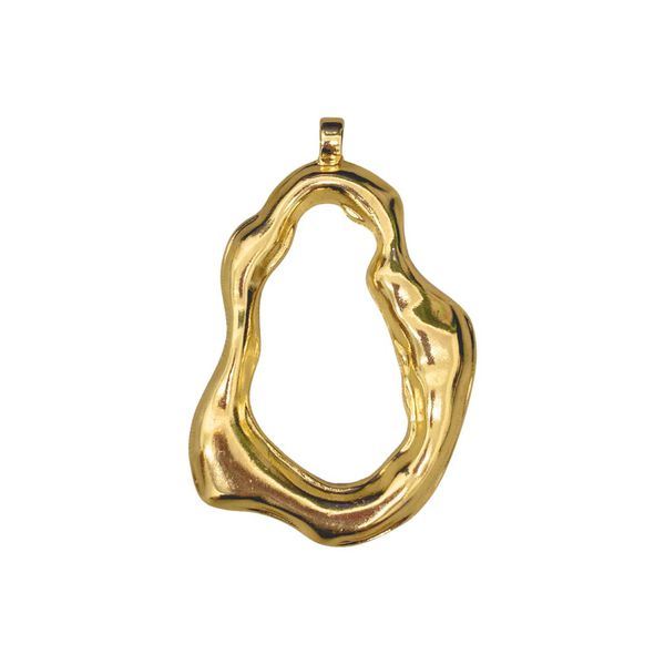 Pingente Dourado Abstrato