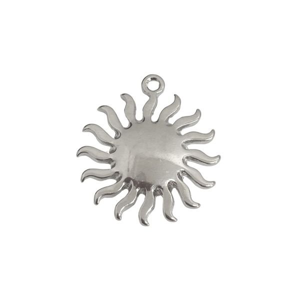 Pingente Grande Sol Niquel Liso - 1 Unidade