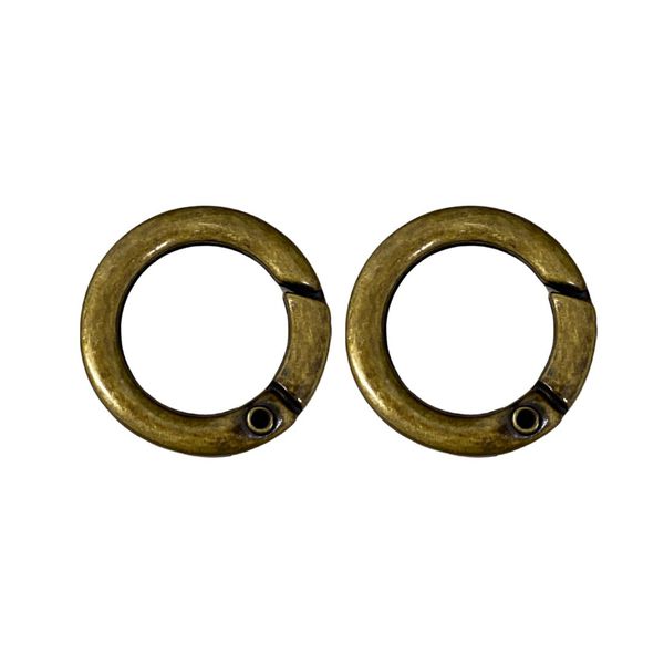 Argola Mosquetão 20MM Ouro Velho - 2 Unidades