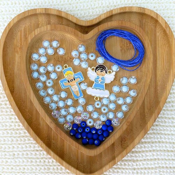 Kit Pronto Terço Infantil Azul
