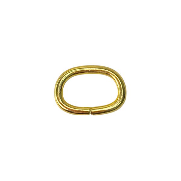 Argola Aluminio 14,5x9MM Ouro - 20 Unidades