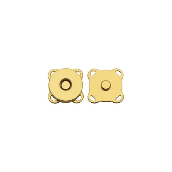Botão Imantado Costuravel 14MM Dourado - 2 Unidades