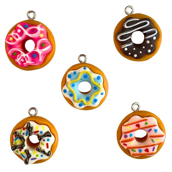 Pingentes Rosquinhas Resina - 2 Unidades Sortidas