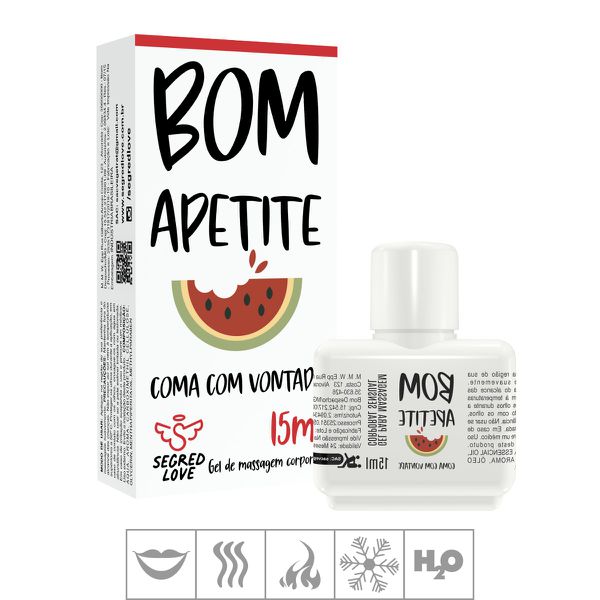 *PROMO - Gel Comestível Com Tatoo Provisória Bom Apetite 15ml Validade 07/24 (17668) - Melancia