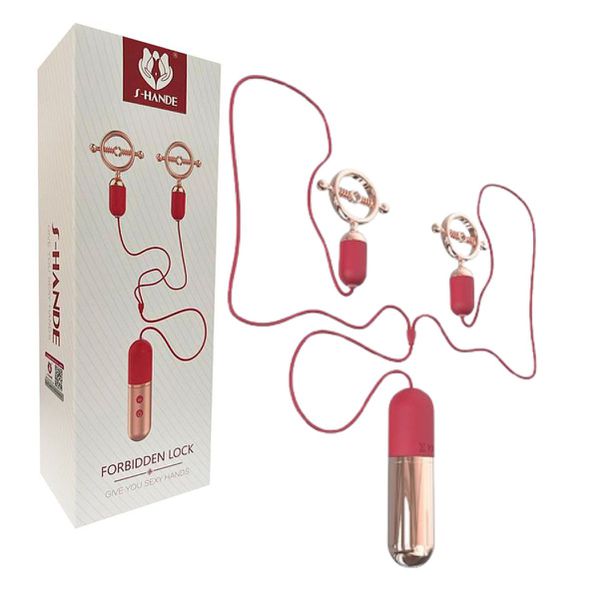 Grampos Para Mamilo Com Vibro Forbidden Lock SI (4030) - Padrão