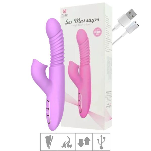 Vibrador Vai e Vem Recarregável Sex Massager SI - (6035) - Roxo