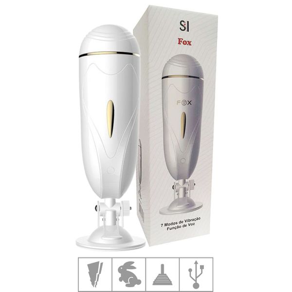 Masturbador Lanterna Com Vibro Fox SI (8777) - Branco