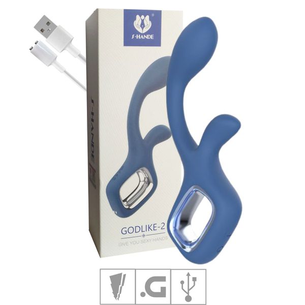 Vibrador Ponto G Godlike SI - (9100) - Azul