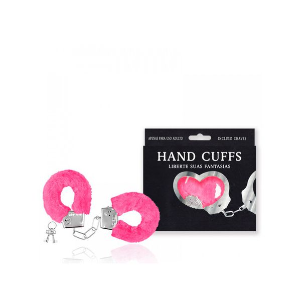 *Algema em Metal Com Pelucia Hand Cuffs VP (AL001-ST192) - Rosa Pink