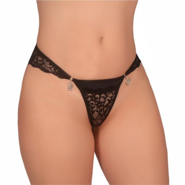 *Calcinha Tassia Bij (CF613). - Preto