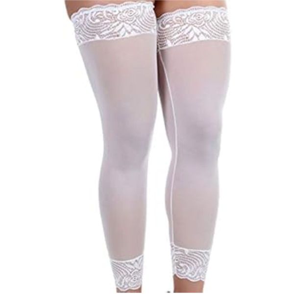 Meia 7/8 Com Renda (DM164) - Branco