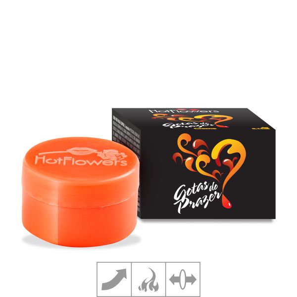 *PROMO6 - Excitante Feminino Gotas Do Prazer Hot Flowers Pomada 4g Validade01/26 (HC306) - Padrão