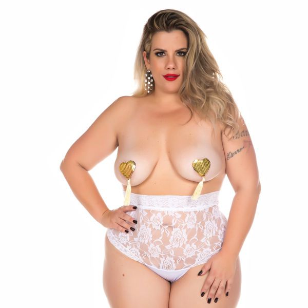 *Calcinha Blogueira Plus (PS1275) - Branco