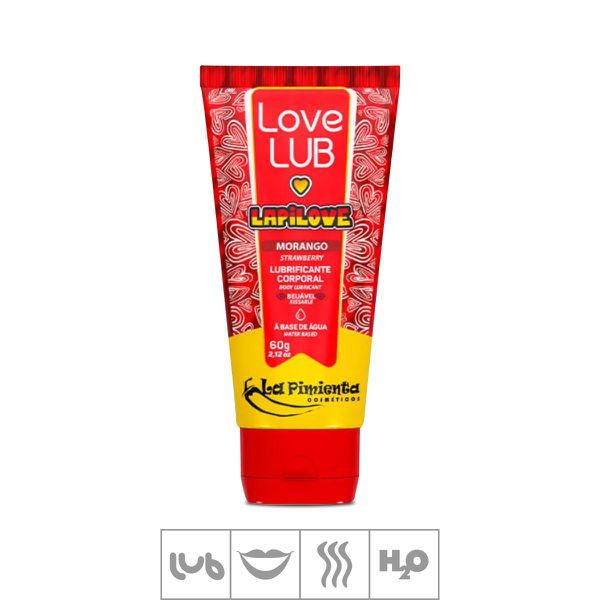 Lubrificante Beijável Love Lub Lapilove 60g (ST108) - Morango