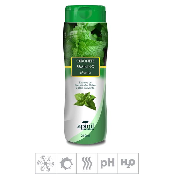 Sabonete Feminino Íntimo Apinil 200ml (ST183) - Menta