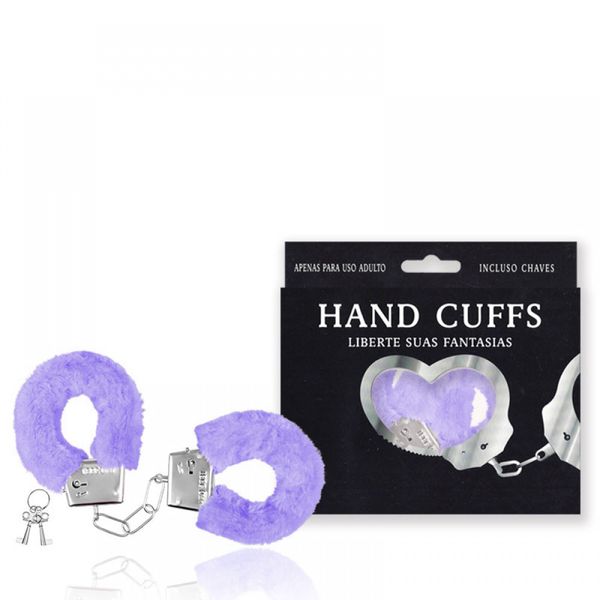 *Algema em Metal Com Pelucia Hand Cuffs VP (AL001-ST192) - Lilás
