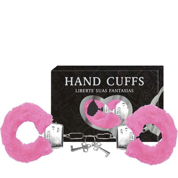 *Algema em Metal Com Pelucia Hand Cuffs VP (AL001-ST192) - Rosa