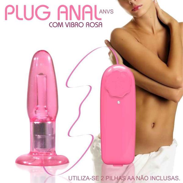 *Plug Com Vibro 9X10cm SI (5142-ST215) - Rosa