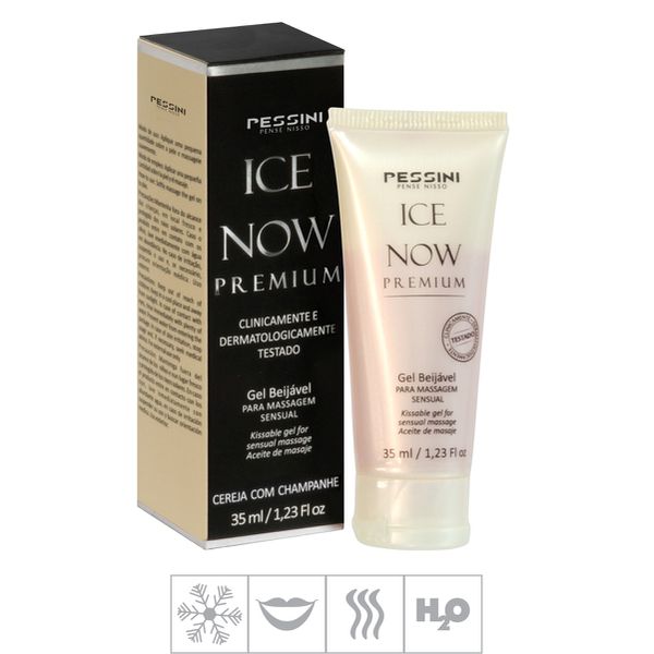 **Gel Comestível Ice Now Premium 35ml - (ST493) - Cereja com Champanhe