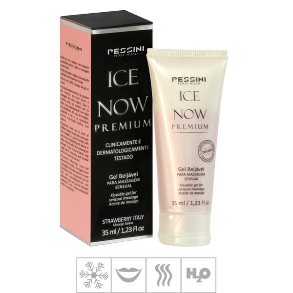 **Gel Comestível Ice Now Premium 35ml - (ST493) - Strawberry Italy