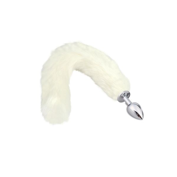 *Plug Metálico Com Cauda SI (ST551) - Branco