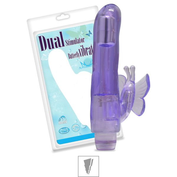 *Vibrador Com Estimulador Butterfly VP (VB010) - Roxo