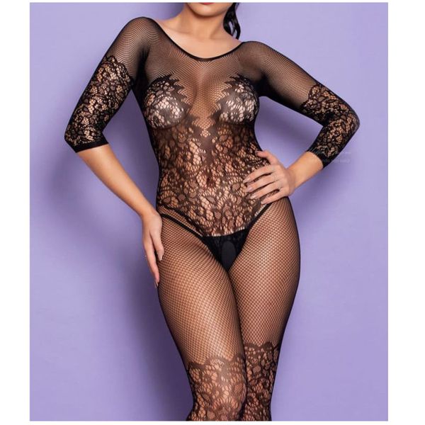 Macacão Manga 3/4 Comprido - (Y6190) - Preto