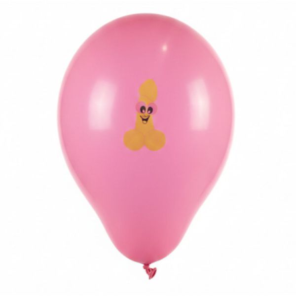 *Balões Com Desenho de Pênis Variados 10un (RS6160-RS1676) - Rosa