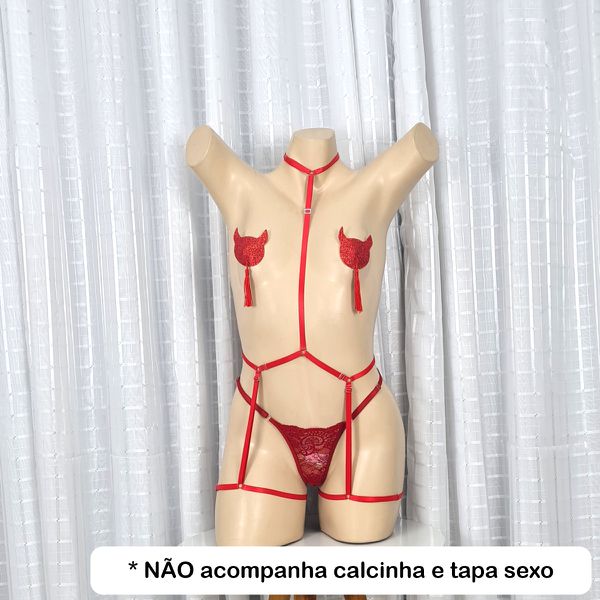 Cinta Liga Com Strapy- (LG002) - Vermelho