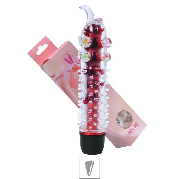 *Vibrador Com Capa e Nodulos Massageadores VP (PE011E-ST337) - Vermelho