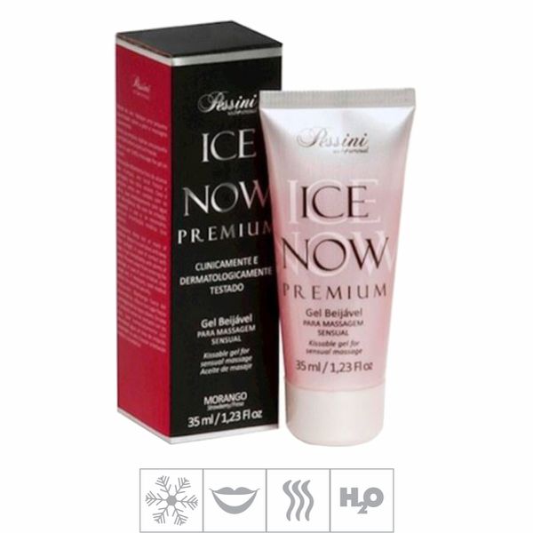 **Gel Comestível Ice Now Premium 35ml - (ST493) - Morango